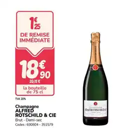 Promocash ALFRED ROTSCHILD & CIE Champagne offre