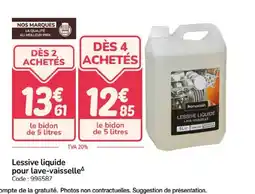 Promocash Lessive liquide pour lave-vaisselle offre