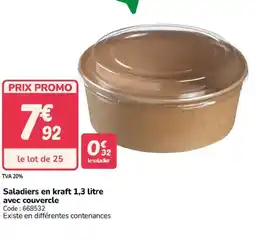 Promocash Saladiers en kraft avec couvercle offre