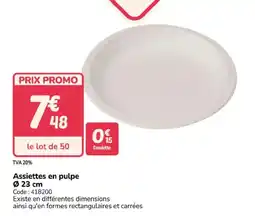 Promocash Assiettes en pulpe offre