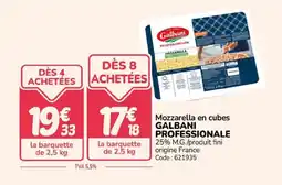Promocash GALBANI PROFESSIONALE Mozzarella en cubes offre
