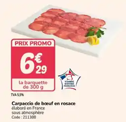Promocash Carpaccio de bœuf en rosace offre