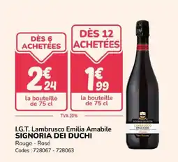 Promocash SIGNORIA DEI DUCHI I.G.T. Lambrusco Emilia Amabile offre
