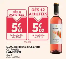 Promocash LAMBERTI D.O.C. Bardolino di Chiaretto Ca' Preella offre