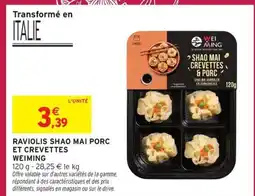 Intermarché Express WEIMING Raviolis shao mai porc et crevettes offre