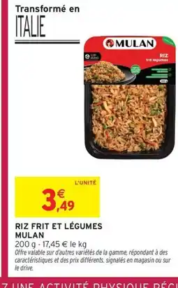 Intermarché Express MULAN Riz frit et légumes offre