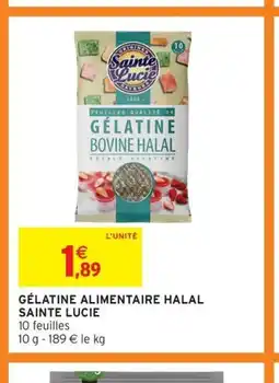 Intermarché Express SAINTE LUCIE Gélatine alimentaire halal offre