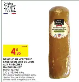 Intermarché Express MAISON RANDY Saucisson cuit de lyon aux pistaches offre