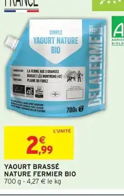 Intermarché Express Yaourt nature bio nature fermier bio offre