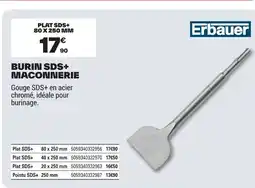 Brico Dépôt ERBAUER Burin sds+ maconnerie offre