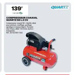 Brico Dépôt Compresseur coaxial quartz 50 l2 cv offre