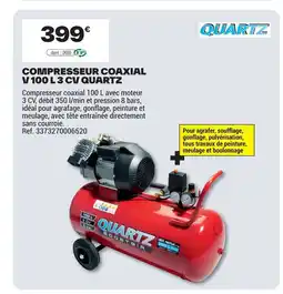 Brico Dépôt Compresseur coaxial v 100 l3 cv offre