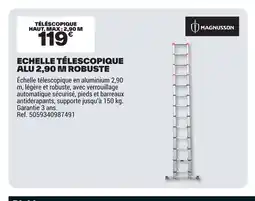 Brico Dépôt MAGNUSSON Echelle télescopique alu 2,90 m robuste offre