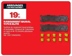 Brico Dépôt Rangement mural 11 pcs elite offre