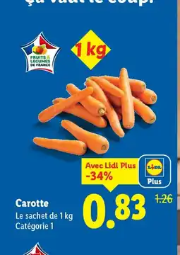 Lidl Carotte offre