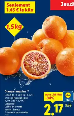 Lidl Orange sanguine offre
