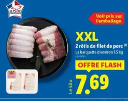 Lidl 2 rôtis de filet de porc offre
