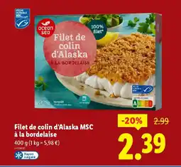 Lidl Filet de colin d'Alaska à la bordelaise offre