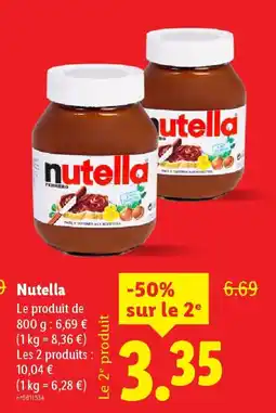 Lidl NUTELLA offre