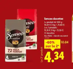 Lidl SENSEO dosettes offre