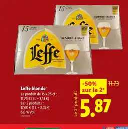 Lidl LEFFE blonde offre