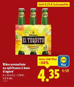 Lidl Bière aromatisée au spiritueux à base d'agave offre