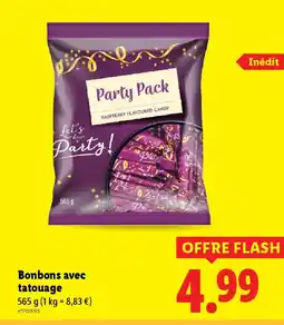 Lidl Bonbons avec tatouage offre