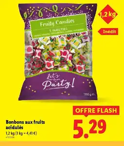 Lidl Bonbons aux fruits acidulés offre
