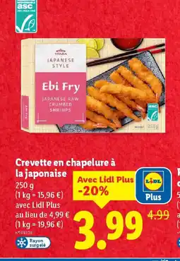 Lidl Crevette en chapelure à la japonaise offre