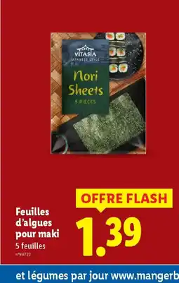 Lidl Feuilles d'algues pour maki offre
