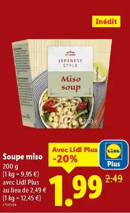 Lidl Soupe miso offre
