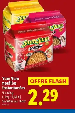 Lidl YUM YUM nouilles instantanées offre