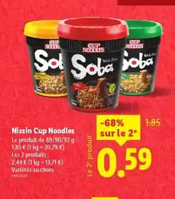 Lidl NISSIN Cup Noodles offre