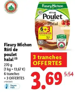 Lidl FLEURY MICHON Rôti de poulet halal offre