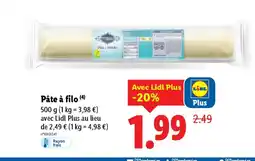 Lidl Pâte à filo offre