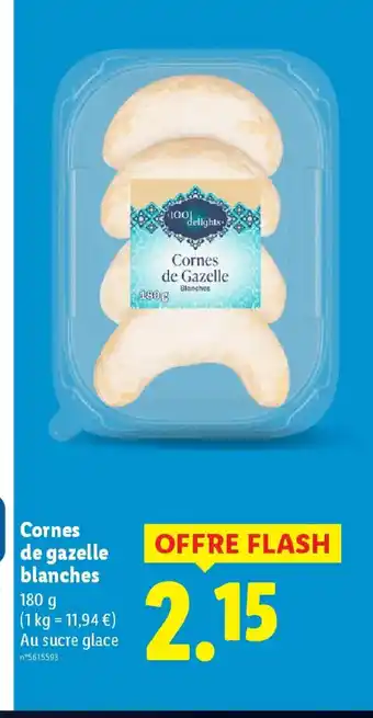 Lidl Cornes de gazelle blanches offre