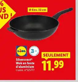 Lidl SILVERCREST Wok en fonte d'aluminium offre