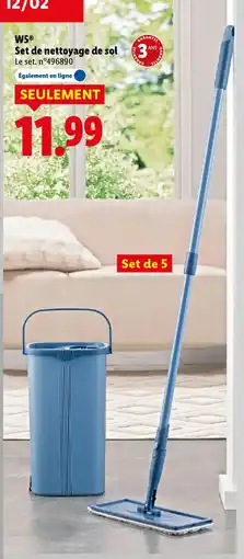 Lidl W5 Set de nettoyage de sol offre