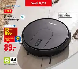 Lidl SILVERCREST Aspirateur robot avec fonction lavage offre