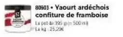 Thiriet Yaourt ardéchois confiture de framboise lapte 500m offre