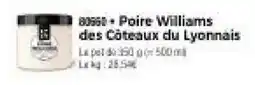 Thiriet Poire williams des côteaux du lyonnais offre