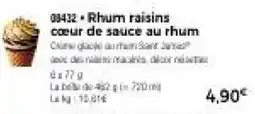 Thiriet Rhum raisins cœur de sauce au rhum offre