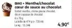 Thiriet Menthe,chocolat cœur de sauce au chocolat offre