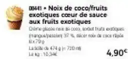 Thiriet Noix de coco,fruits exotiques cœur de sauce aux fruits exotiques offre