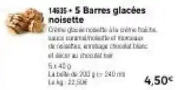 Thiriet 5 Barres glacées noisette offre