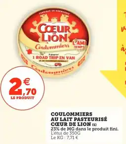 Utile CŒUR DE LION Coulommiers au lait pasteurisé offre