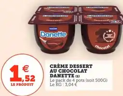 Utile DANETTE Crème dessert au chocolat offre