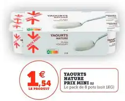 Utile PRIX MINI Yaourts nature offre