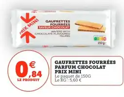 Utile PRIX MINI Gaufrettes fourrées parfum chocolat offre