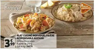 Auchan Plat Cuisiné Individuel Filière Responsable Auchan offre